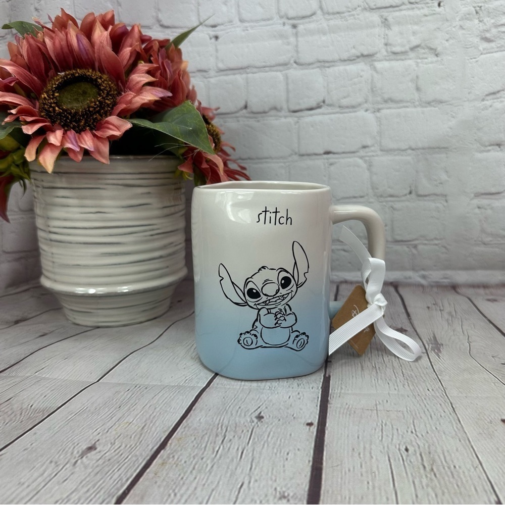 NWT rae dunn Disney Stitch Mug in ombre Blue lilo & stitch fandom